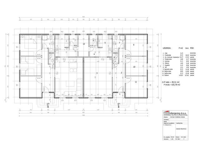 4 - Prefabricated house Dupleks 183 m2